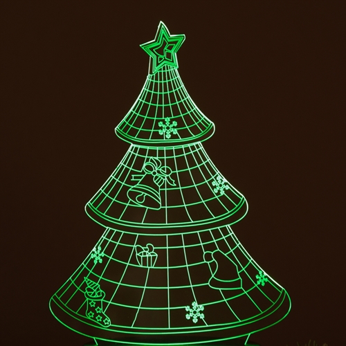 Plade til 3D LED lampe Juletræ